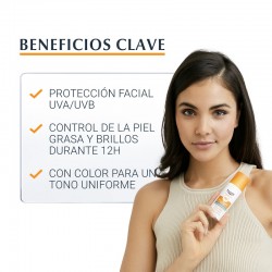 EUCERIN Oil Control SPF50+ with Color Medium Touch Dry Facial Sun Gel-Cream 50ml Benefits