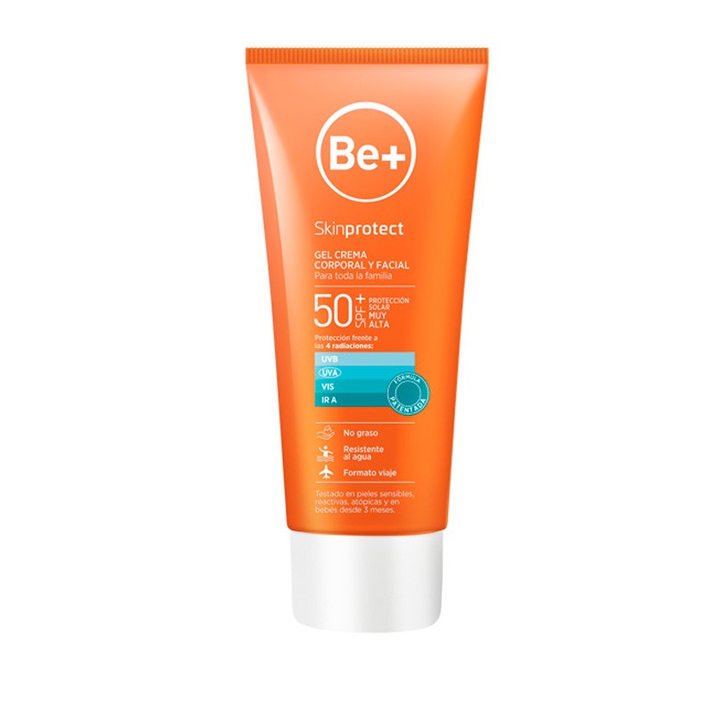 BE+ SkinProtect Gel Crema corporal y facial SPF50+100 ml