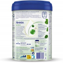 Benefícios do leite em pó de seguimento ALMIRÓN Nature 2 800gr