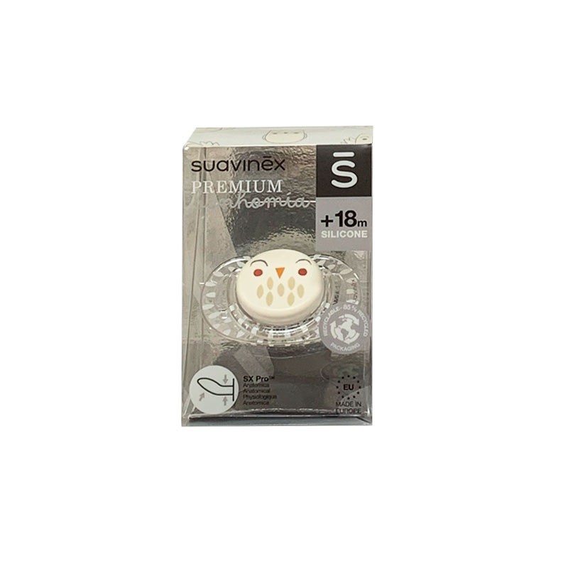 SUAVINEX Schnuller Bonhomía Anatomischer Silikonsauger SX Pro +18M (Weiße Eule) SUAVINEX Schnuller Bonhomía Anatomischer Silikonsauger SX Pro +18M (Weiße Eule)