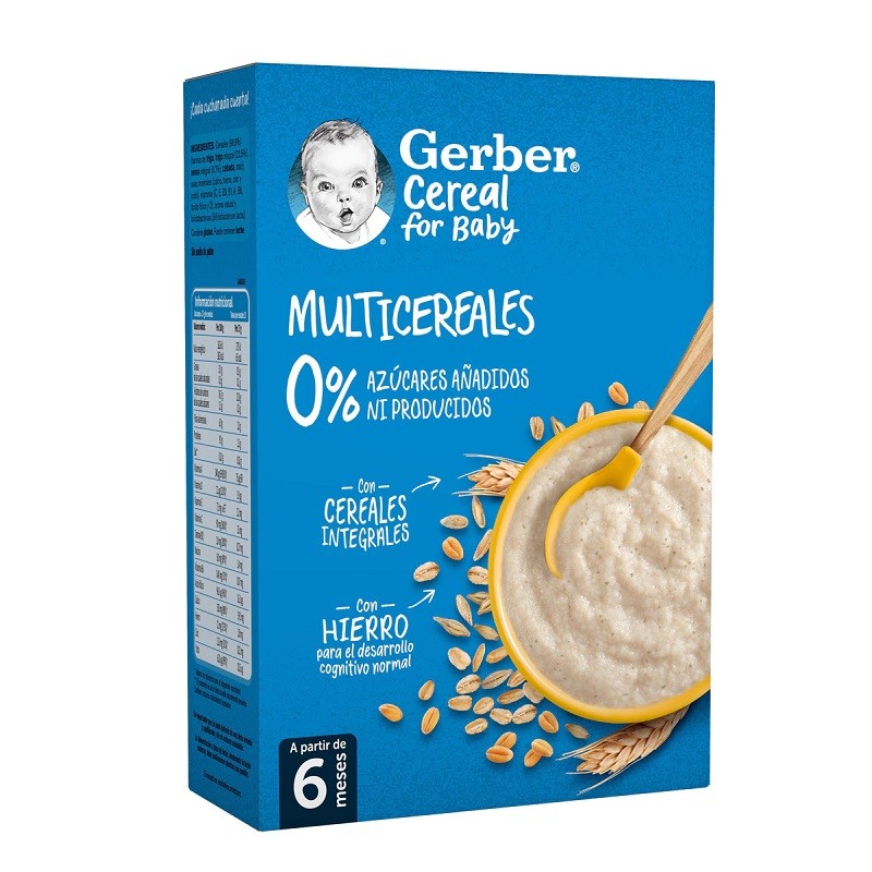 GERBER Bouillies Multigrains 0% +6 Mois 270g GERBER Bouillies Multigrains 0% +6 Mois 270g