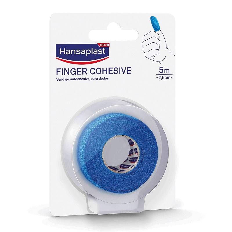 HANSAPLAST Cohesive Bandage for Fingers Blue 5m x 2.5cm