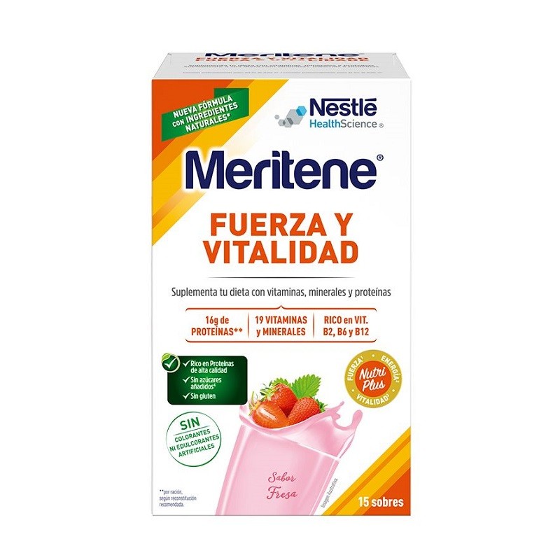 MERITENE Strength and Vitality Strawberry 15 sachets MERITENE Strength and Vitality Strawberry 15 sachets