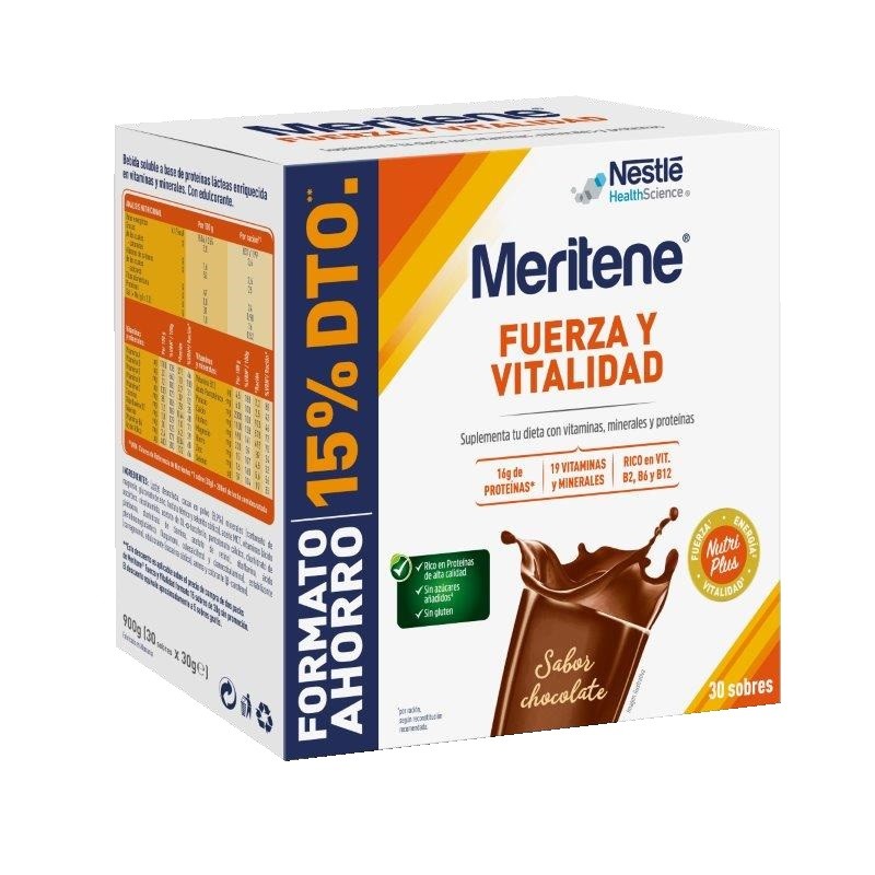 MERITENE Shake Force et Vitalité Chocolat 30 sachets MERITENE Shake Force et Vitalité Chocolat 30 sachets