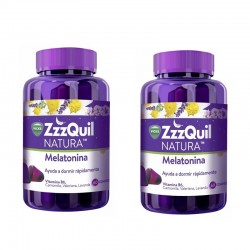 ZzzQuil Natura Mélatonine Aide au Sommeil 2x60 Gummies【DUPLO】VICKS