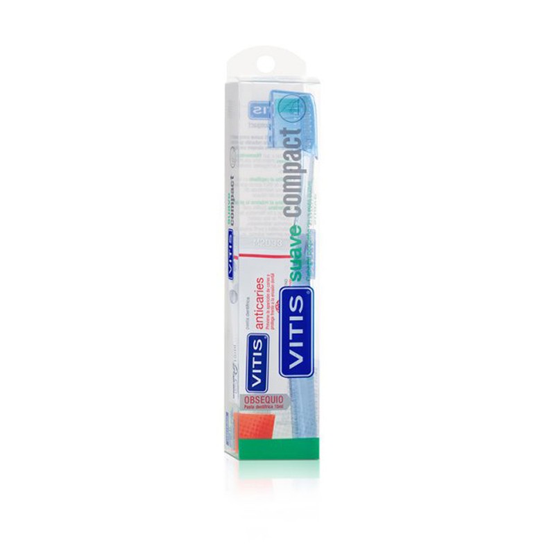 VITIS Compact Soft Toothbrush + Anti-cavity Paste 15ml GIFT