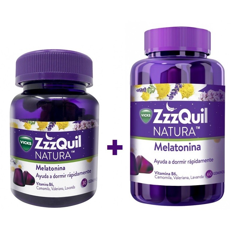 ZzzQuil Natura Mélatonine Aide au Sommeil 60 + 30 gummies【OFFRE PACK】 ZzzQuil Natura Mélatonine Aide au Sommeil 60 + 30 gummies【OFFRE PACK】