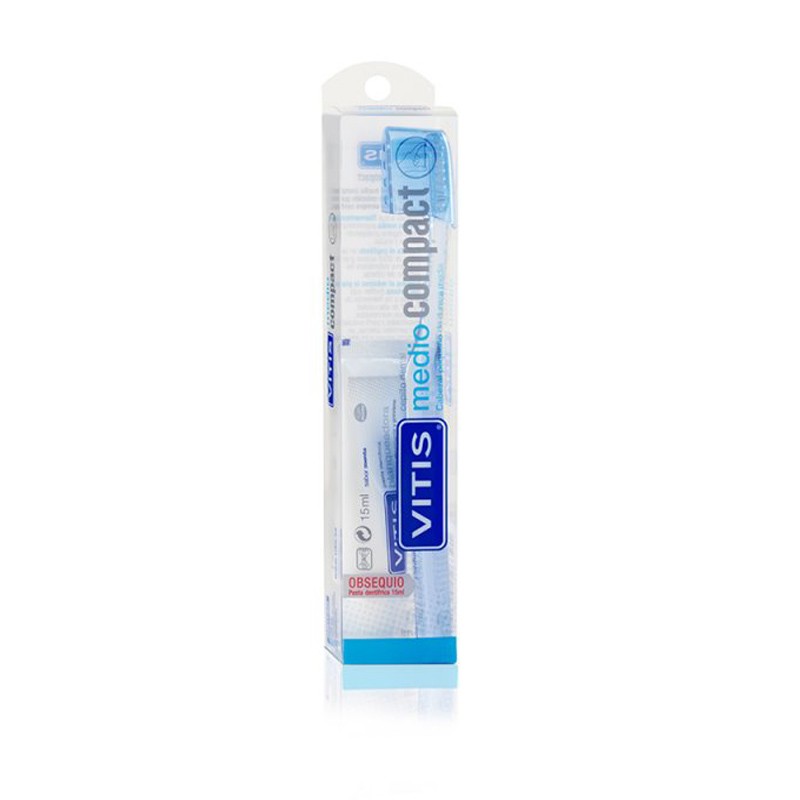 VITIS Medium Compact Zahnbürste + Aufhellungspaste 15ml GESCHENK VITIS Medium Compact Zahnbürste + Aufhellungspaste 15ml GESCHENK