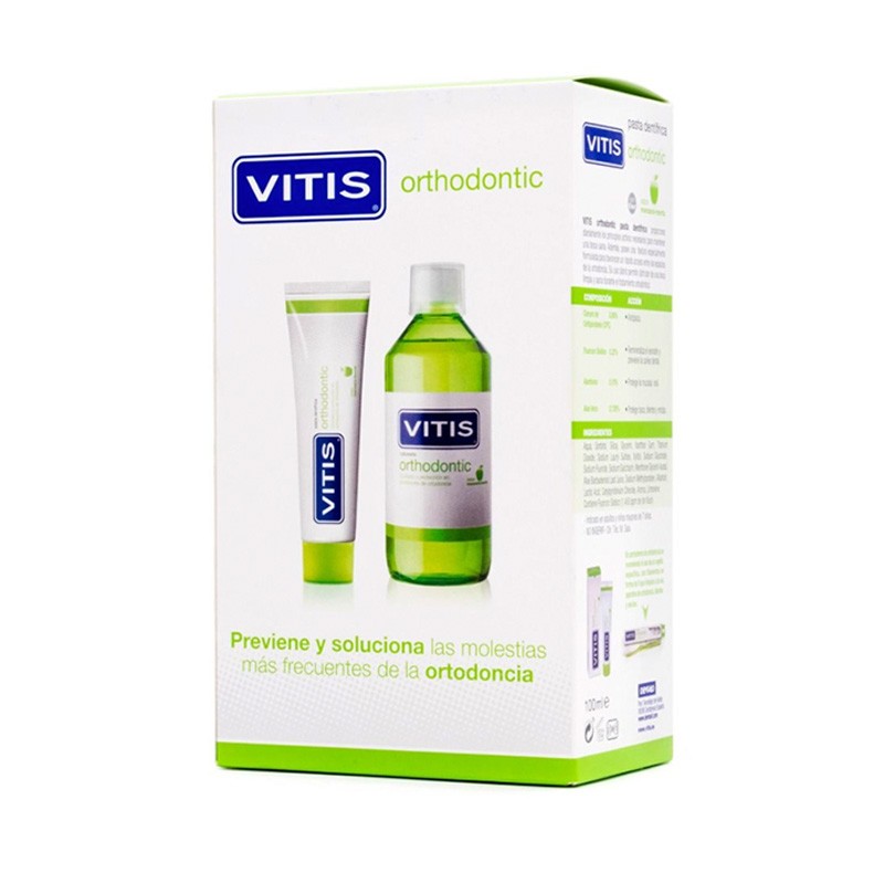 VITIS Orthodontic Pack Toothpaste 100ml + Mouthwash 500 ml