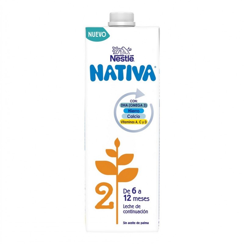 NESTLÉ NATIVA leche crecimiento líquida 3 Original sin azúcar añadido para  bebés a partir de 1 año. 6 bricks de 1L : : Alimentación y bebidas