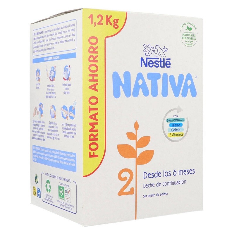 NATIVA 2 Leche de Continuación 1,2kg Nestlé FORMATO AHORRO【OFERTA】