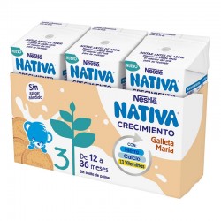 NATIVA 3 Crecimiento Galleta María 3x180ml Nestlé