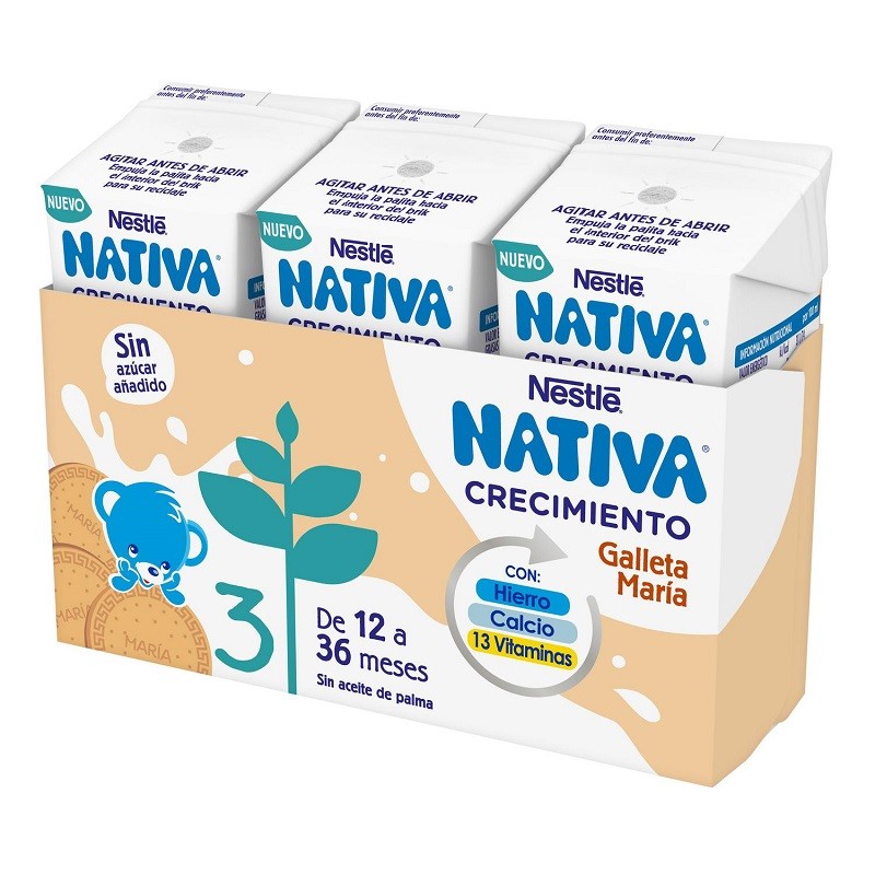 Nativa Nestlé Nativa Leche (3) de crecimiento en polvo, a partir de los 12  meses nativa de Nestlé 2 x 800 g