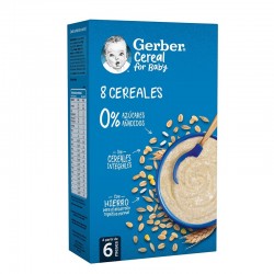 Papas GERBER 8 Cereais +6 Meses 500g