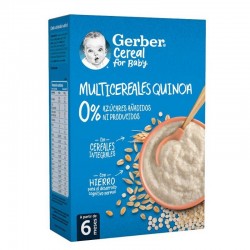 GERBER Quinoa Multicereali 0% zuccheri aggiunti +6 mesi 500g