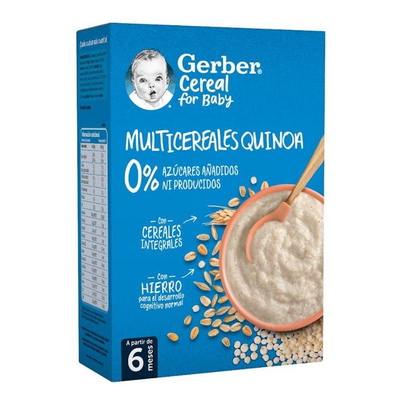 GERBER Quinoa Multicereali 0% zuccheri aggiunti +6 mesi 500g GERBER Quinoa Multicereali 0% zuccheri aggiunti +6 mesi 500g