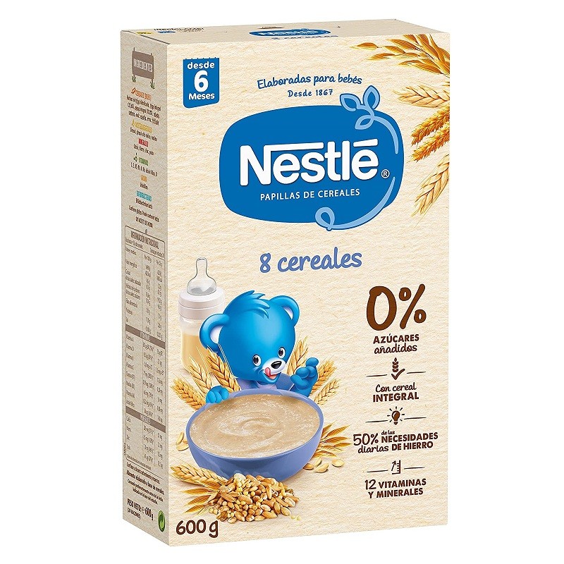 Hero Papilla 8 Cereales Galletas Papilla en polvo 0% azucares