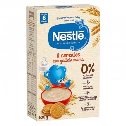 NESTLÉ Papilla 8 Cereales con Galleta María +6 meses 600g