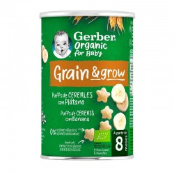 GERBER Snacks Céréales Feuilletées à la Banane +8 Mois 35g