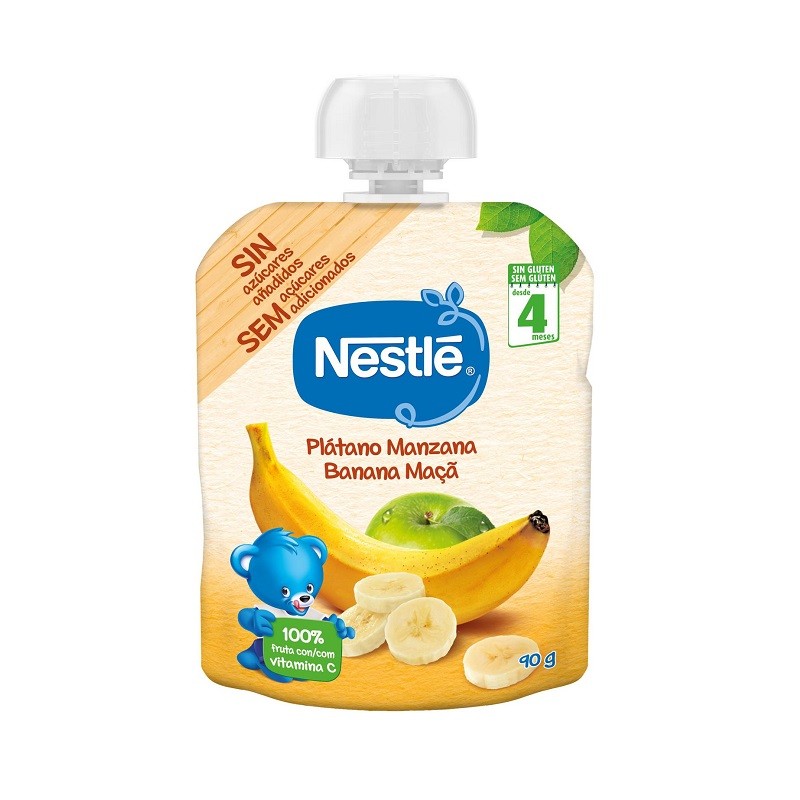 NESTLÉ Sachet Banane et Pomme +4m 90g NESTLÉ Sachet Banane et Pomme +4m 90g