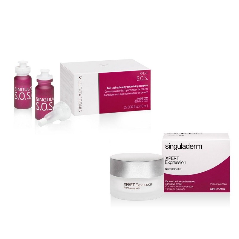 SINGULADERM Pack "Expression Shock Routine" Xpert SOS + Expression Cream Normal Skin