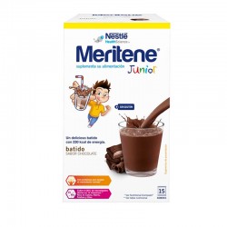 MERITENE Junior chocolate flavor shakes 15 sachets