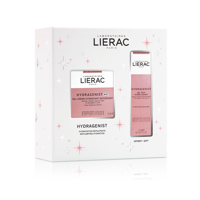 Lierac Hydragenist Pack Gel Crème Hydratant Matifiant 50 ml + Contour des Yeux 15 ml