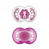 MAM Original Latex Pacifier 6+M 2 Units (Pink Peacock)