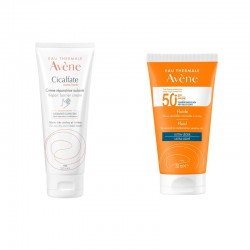 Avène Cicalfate Reparierende Handcreme 50 ml+ Avène Dry Touch Fluid Normale Mischhaut SPF50+ 50ml