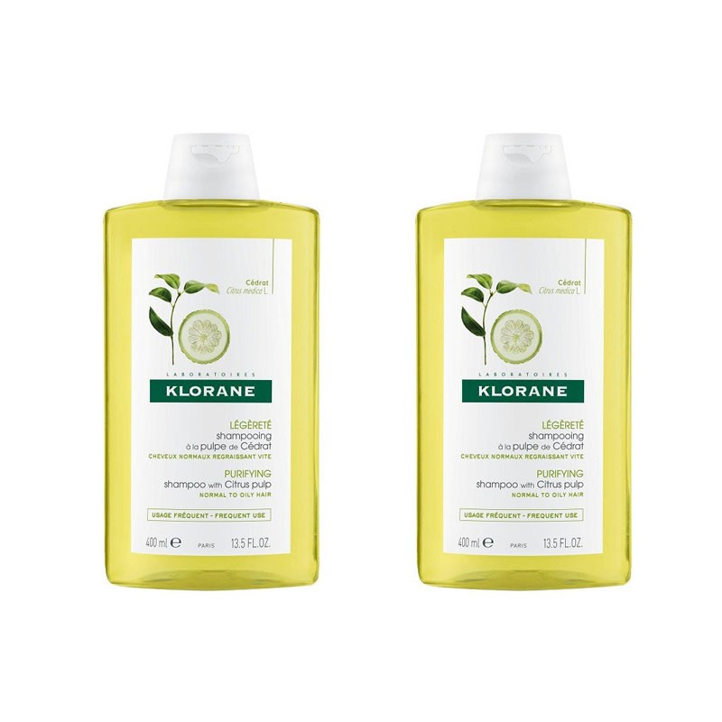 KLORANE Duplo shampoo limão 2 x 400ml