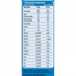 GERBER Papillas 8 Cereales Galleta +6 Meses 500g información nutricional