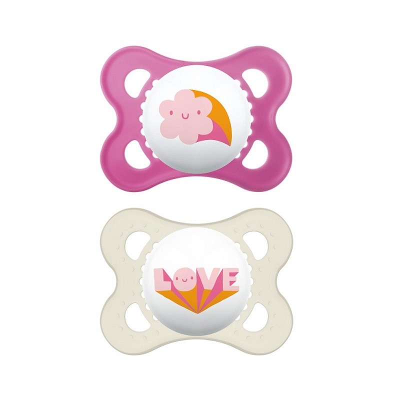 MAM Original Silicone Pacifier 0-6M 2 Units Pink