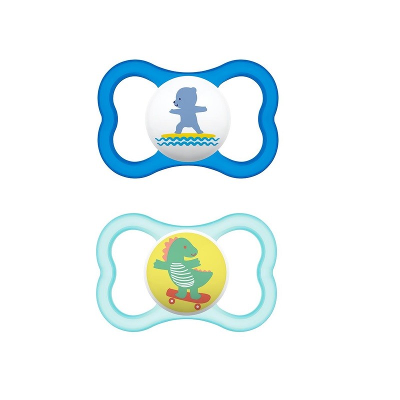 MAM Air Sucette Silicone 16+M 2 Unités (Bleu) MAM Air Sucette Silicone 16+M 2 Unités (Bleu)