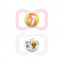 MAM Air Silicone Pacifier 16+M 2 Units (Pink)
