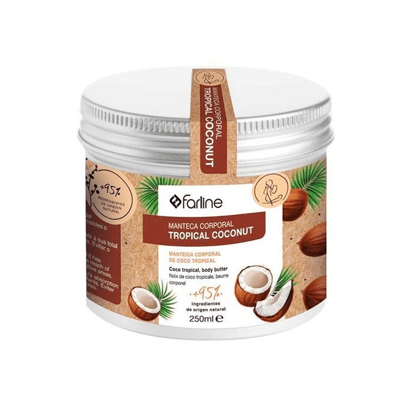 FARLINE Beurre Corporel Tropical à la Noix de Coco 250 ml FARLINE Beurre Corporel Tropical à la Noix de Coco 250 ml