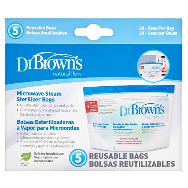 DR BROWN'S Microwave Sterilizer Bags (5 Units)