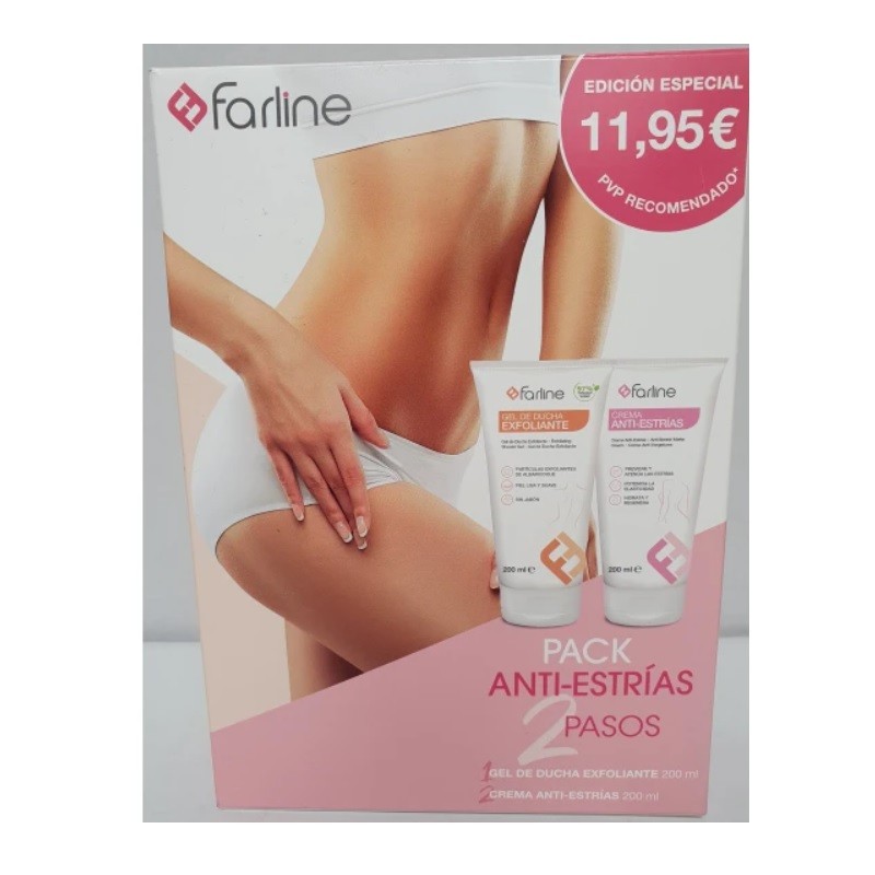 FARLINE Anti-Dehnungsstreifen-Packung Peeling-Gel 200 ml + Anti-Dehnungsstreifen-Creme 200 ml FARLINE Anti-Dehnungsstreifen-Packung Peeling-Gel 200 ml + Anti-Dehnungsstreifen-Creme 200 ml