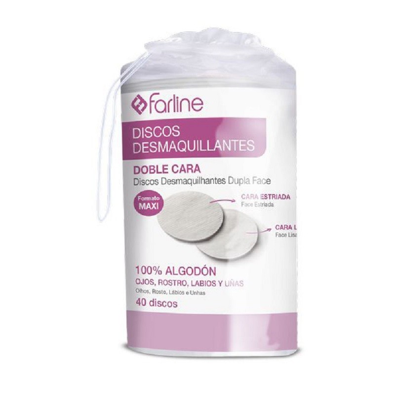 FARLINE Disques démaquillants ovales 40 unités