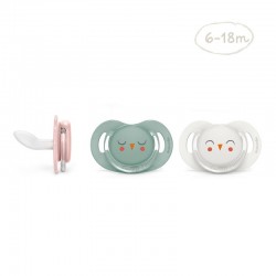 Chupeta SUAVINEX Bonhomía Tetina Anatômica de Silicone SX Pro 6-18 M (Coruja Verde)