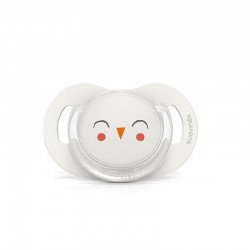 SUAVINEX Schnuller Bonhomía Anatomischer Silikonsauger SX Pro 6-18 M (Weiße Eule)