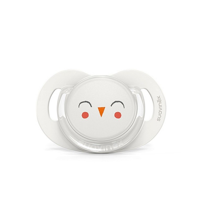 SUAVINEX Pacifier Bonhomía Anatomical Silicone Teat SX Pro 6-18 M (White Owl)