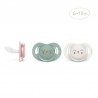 SUAVINEX Sucette Bonhomía Tétine Anatomique Silicone SX Pro 6-18 M (Chouette Blanche)