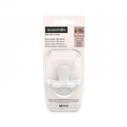 SUAVINEX Succhietto interamente in silicone SX Pro fisiologico 6-18 mesi (Bianco)