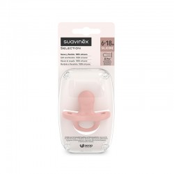 Chupeta SUAVINEX totalmente em silicone SX Pro fisiológica 6 a 18 meses (rosa)