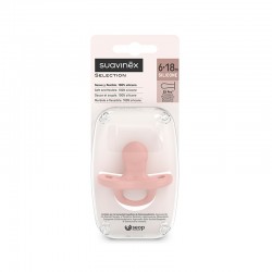 SUAVINEX All-Silicone Pacifier SX Pro Physiological 6-18 Months (Pink)