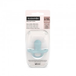 SUAVINEX Vollsilikon-Schnuller SX Pro Physiologisch 6-18 Monate (Blau)