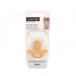 SUAVINEX All-Silicone Pacifier SX Pro Physiological 6-18 Months (Mustard Color)