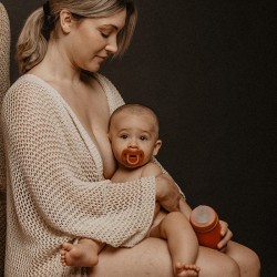 Chupeta SUAVINEX totalmente em silicone SX Pro anatômica 0-6 meses (cor azulejo)