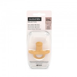 Ciuccio SUAVINEX interamente in silicone SX Pro anatomico 0-6 mesi (colore senape)