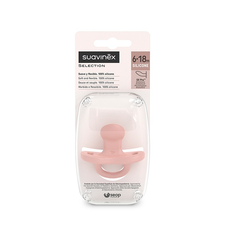 SUAVINEX Vollsilikon-Schnuller SX Pro Anatomisch 6-18 Monate (Rosa) SUAVINEX Vollsilikon-Schnuller SX Pro Anatomisch 6-18 Monate (Rosa)